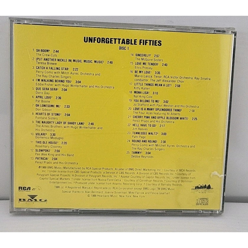 Unforgettable Fifties Disc 1 CD