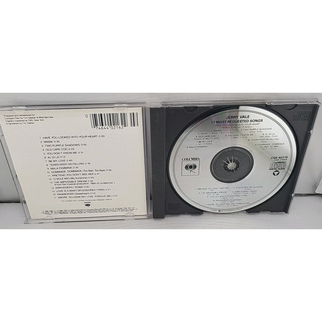 17 Most Requested Songs by Vale, Jerry (CD, 1990)