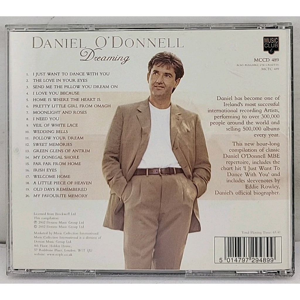 Dreaming by Daniel O'Donnell (CD, 2002)
