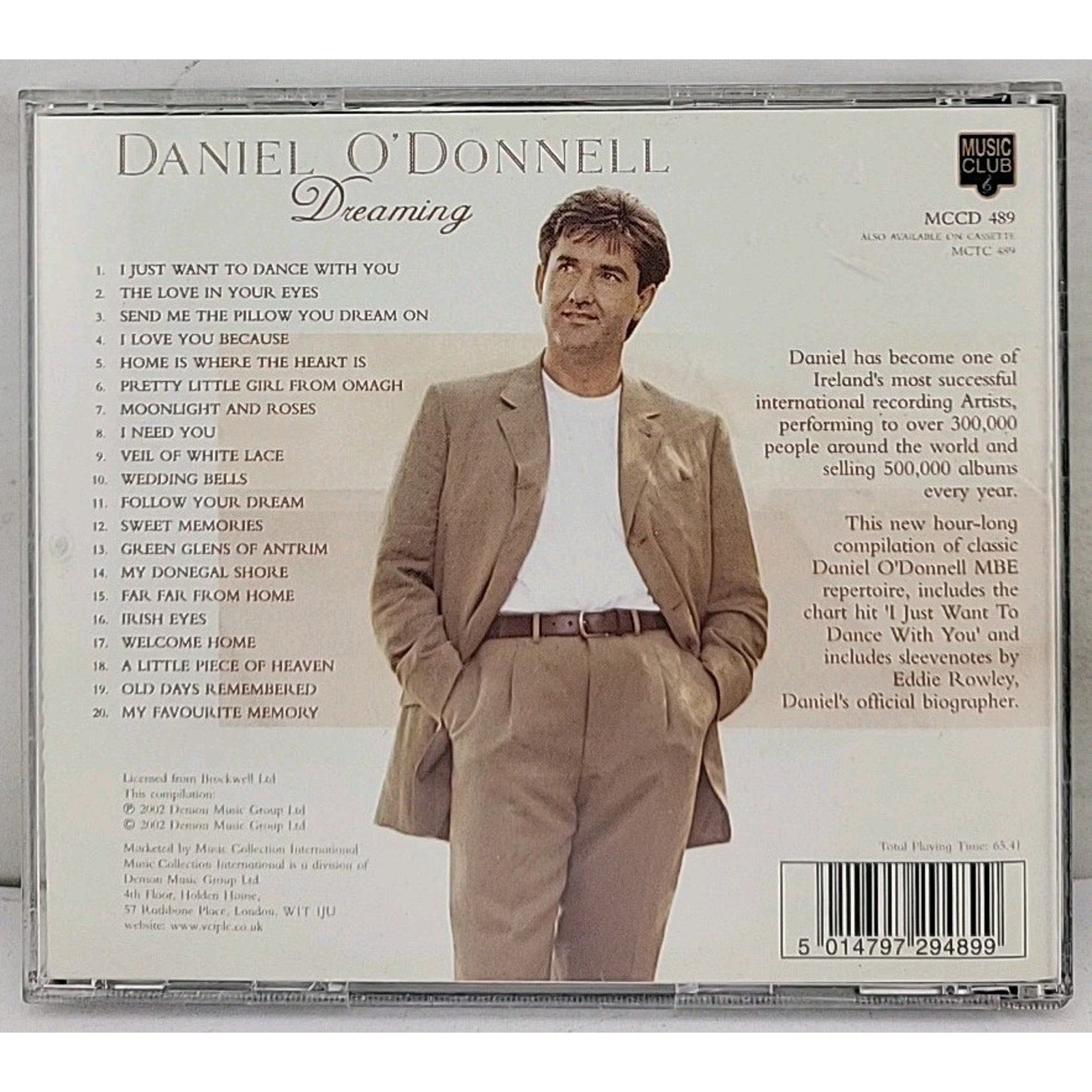 Dreaming by Daniel O'Donnell (CD, 2002)