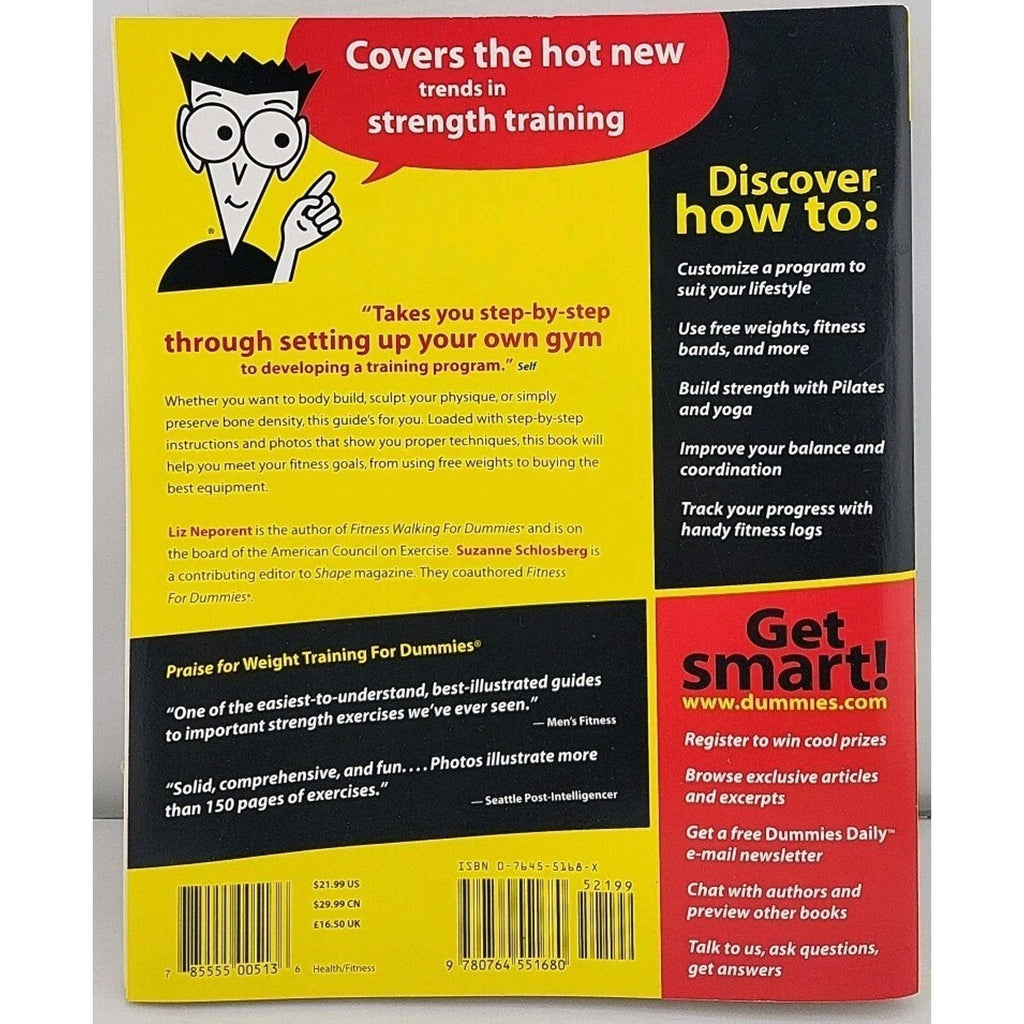Weight Training for Dummies® by Liz Neporent and Suzanne Schlosberg (2000, Trade