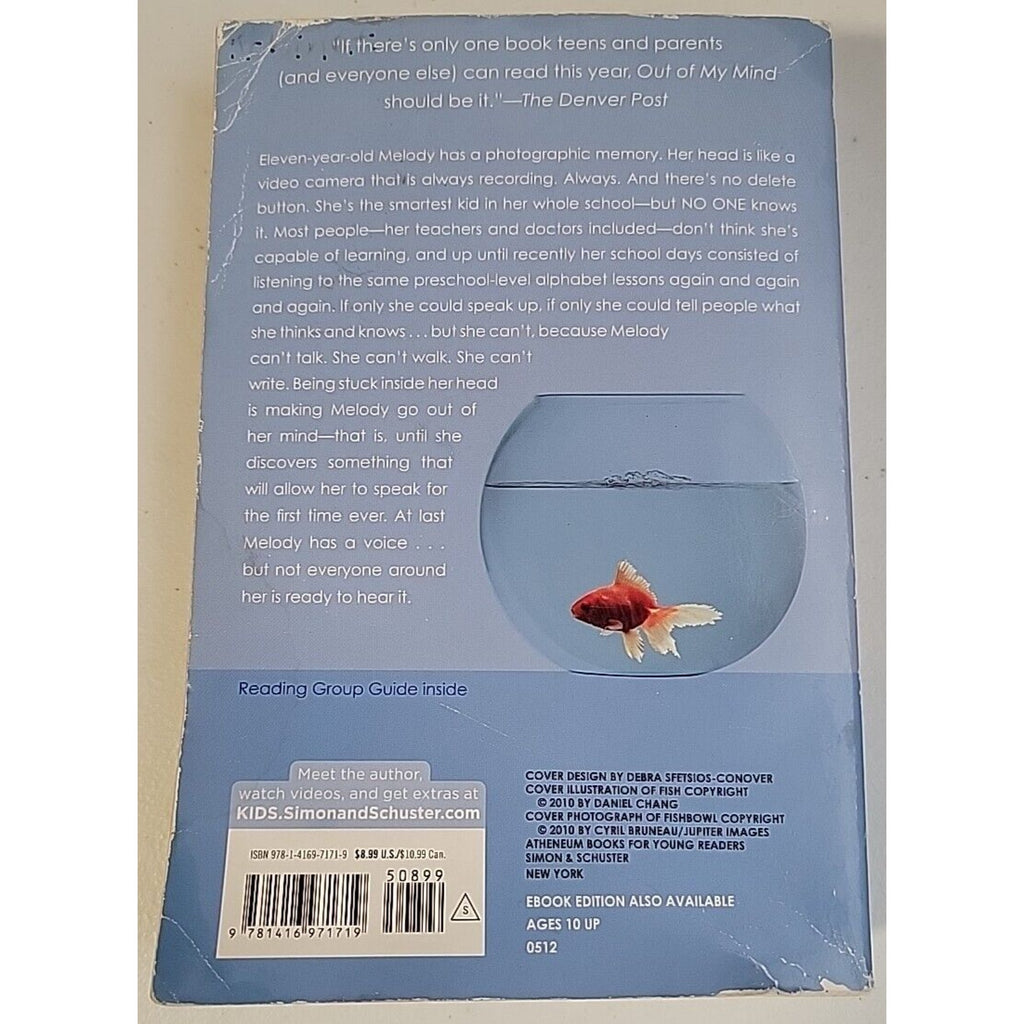 The Out of My Mind Ser.: Out of My Mind by Sharon M. Draper (2012, Trade...