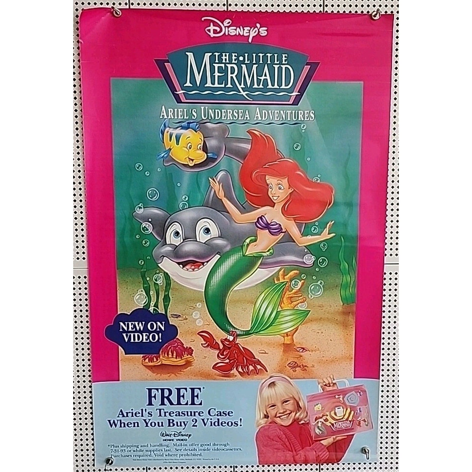 Little Mermaid Ariels Undersea Adventures Original Home Video Poster