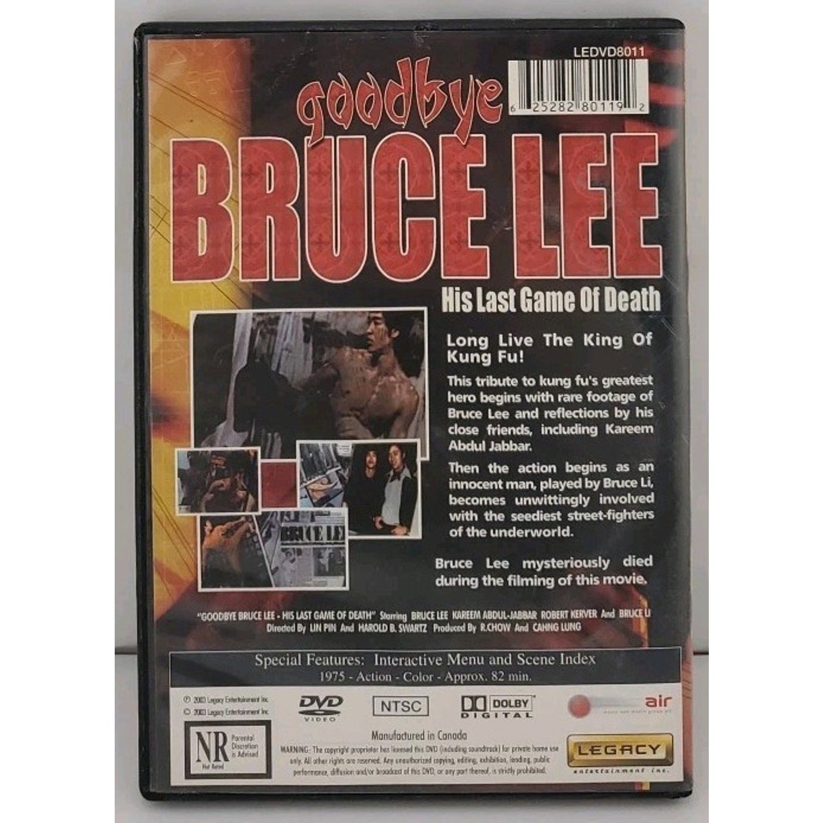 Goodbye Bruce Lee (DVD, 1975)