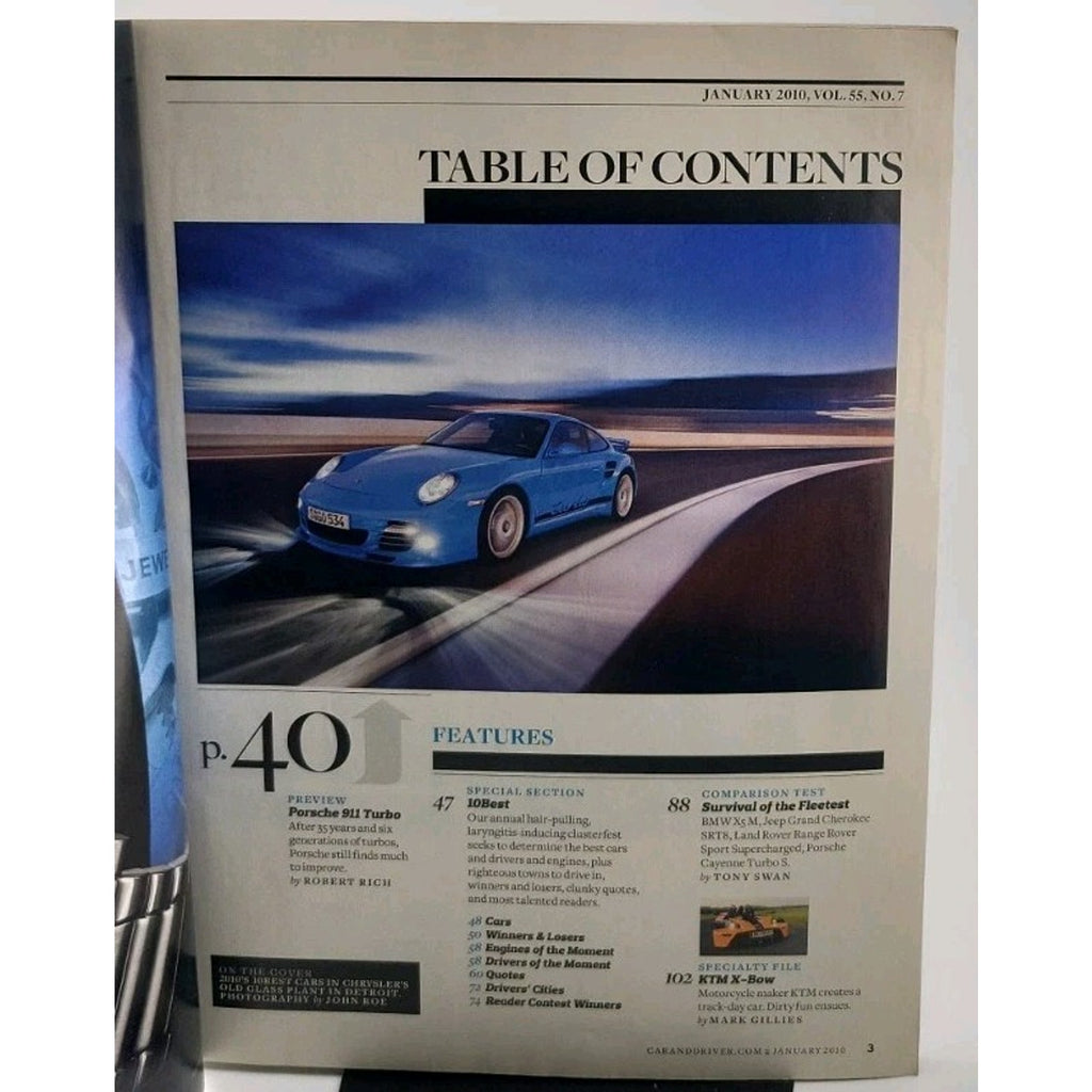 Car And Driver Magazine - January 2010 - Vol. 55 No. 7