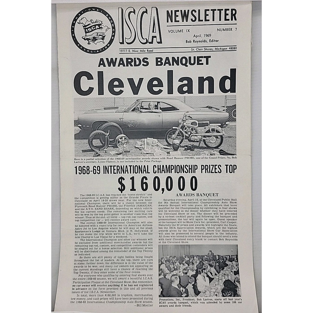 ISCA Newsletter April 1969 Volume IX Number 7