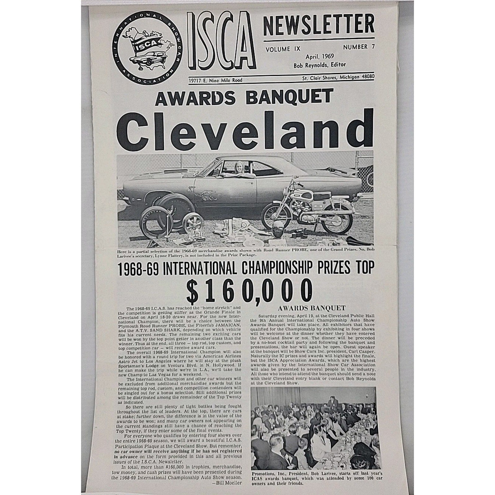 ISCA Newsletter April 1969 Volume IX Number 7