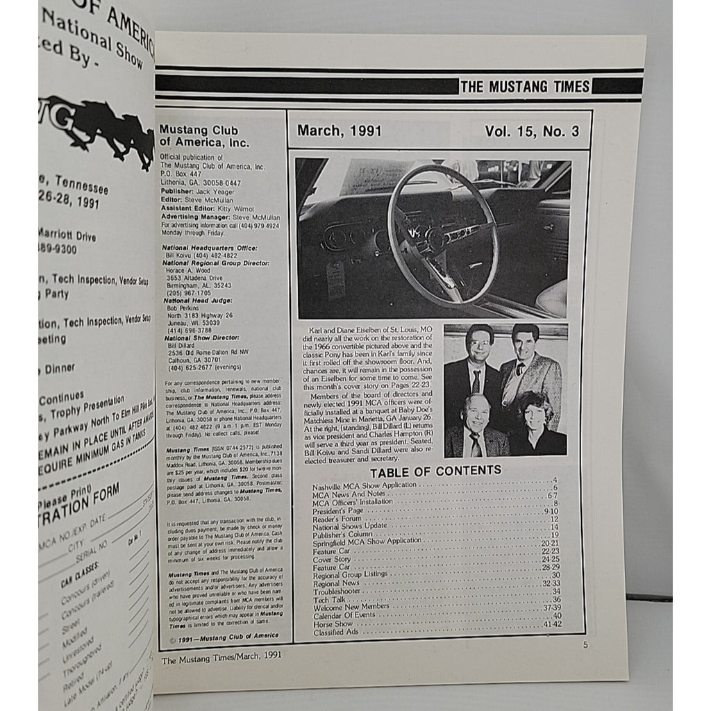 Mustang Times March 1991 Magazine
