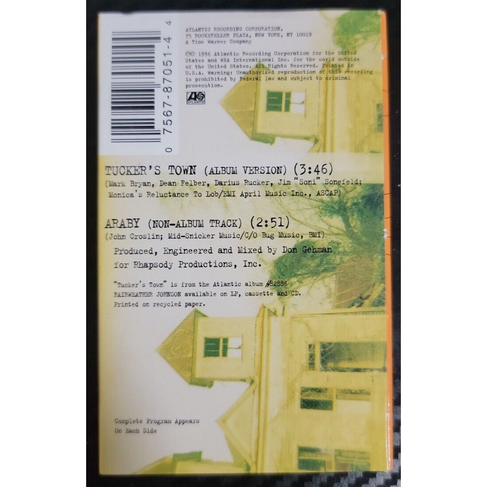 Tuckers Town [Australia] [Single] by Hootie & the Blowfish (Cassette, Jun-1996,