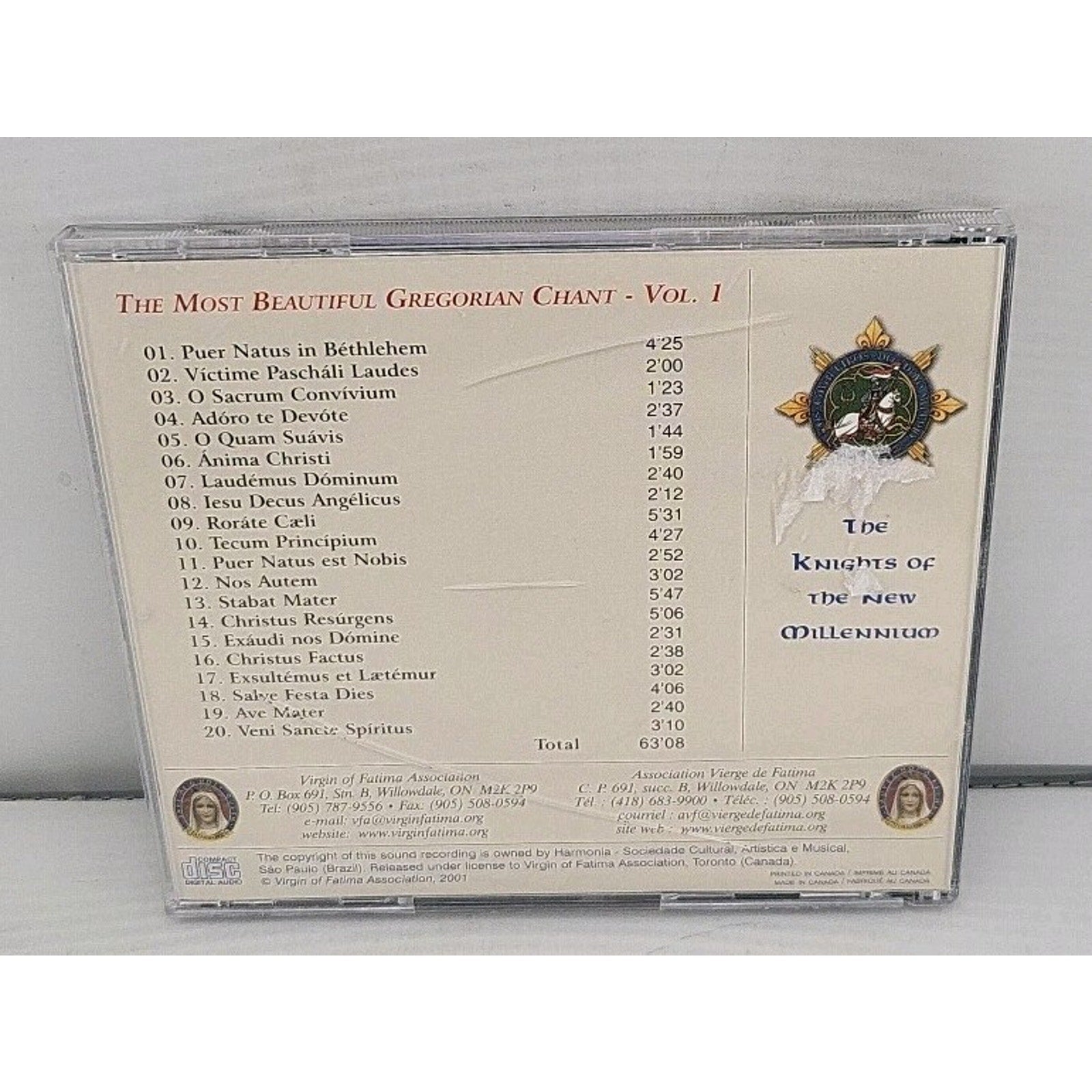The Most Beautiful Gregorian Chant Vol. 1 CD