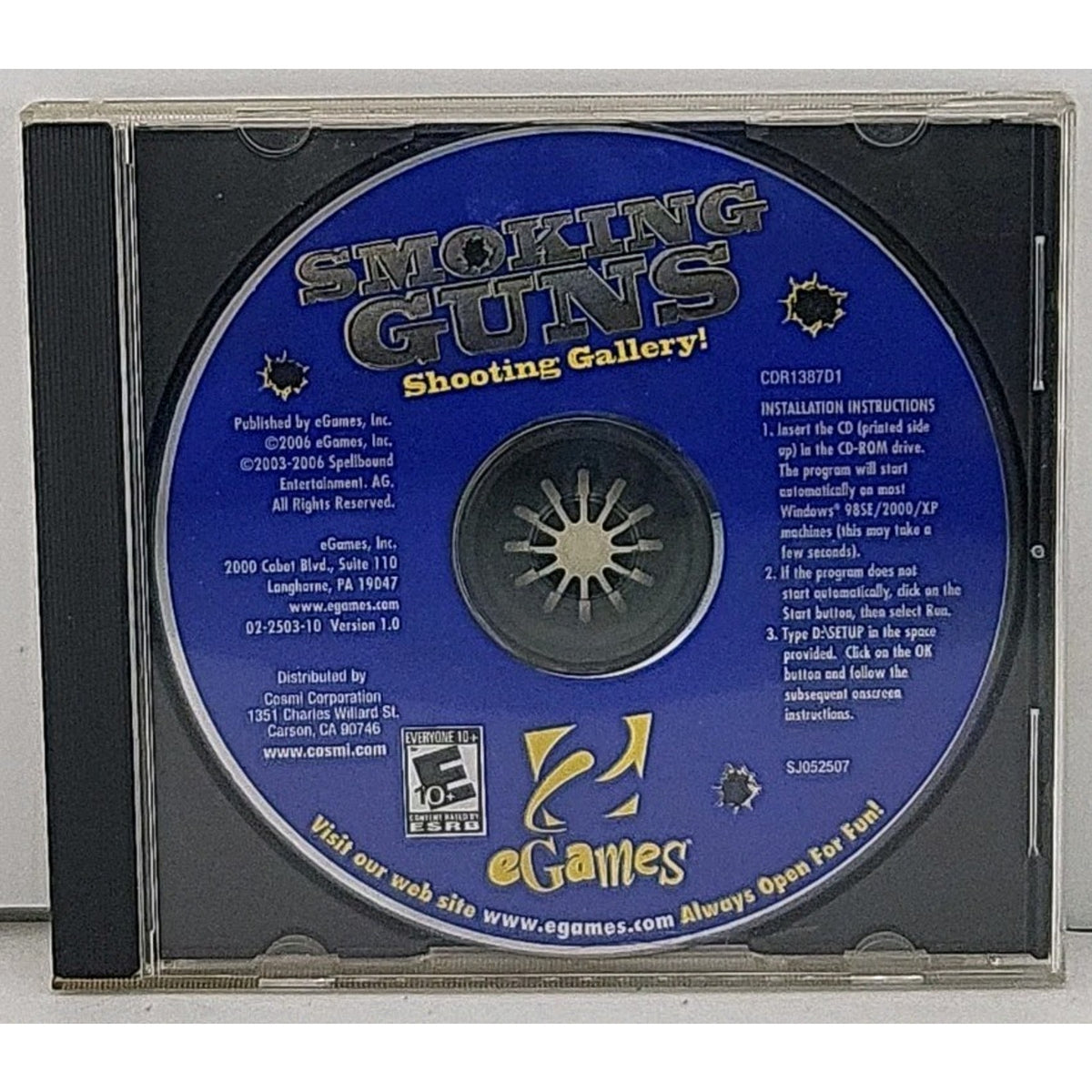 Smoking Guns Shooting Gallery 2006 PC CD-ROM
