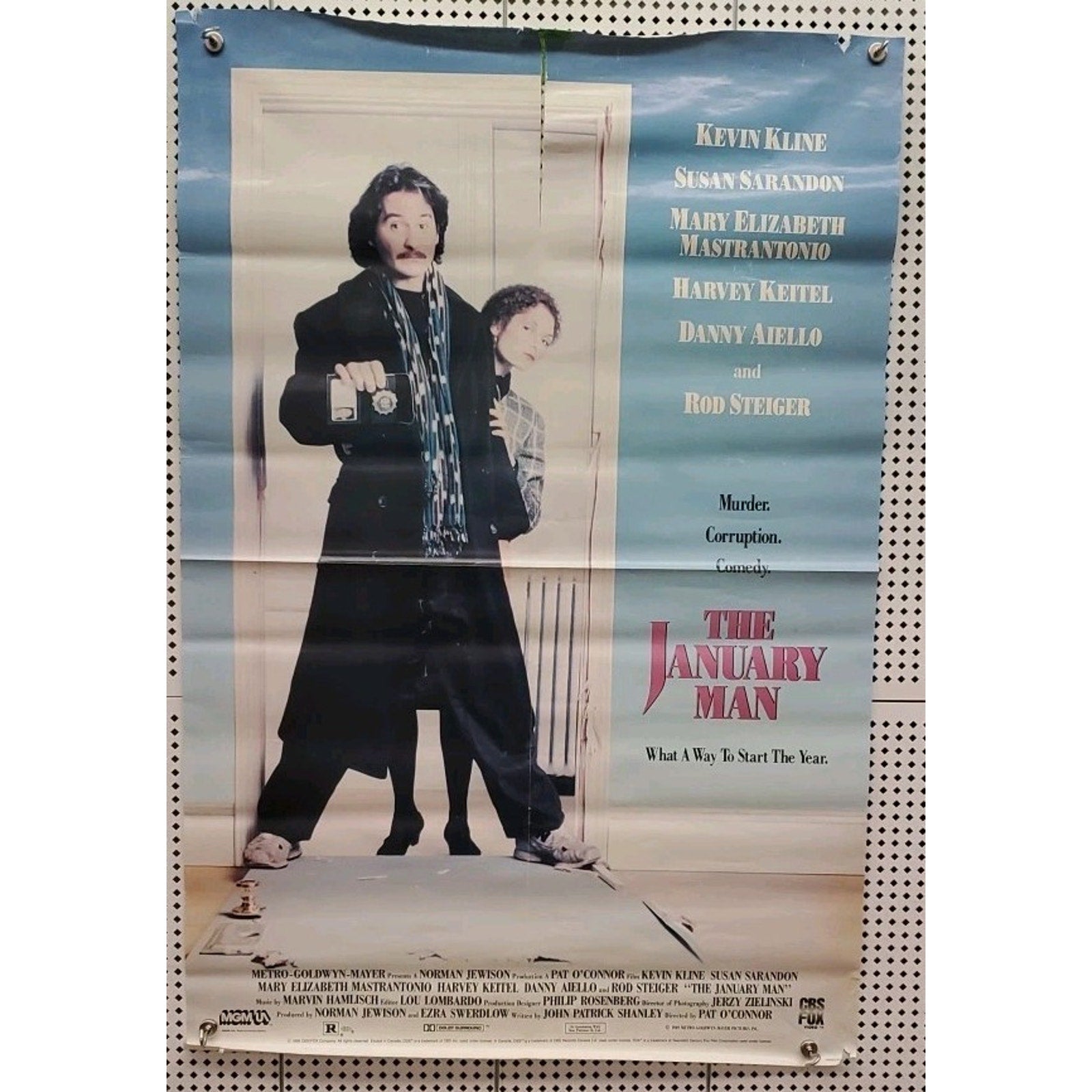 The January Man Original Theatrical Movie Poster Kevin Kline Susan 1989 27x40