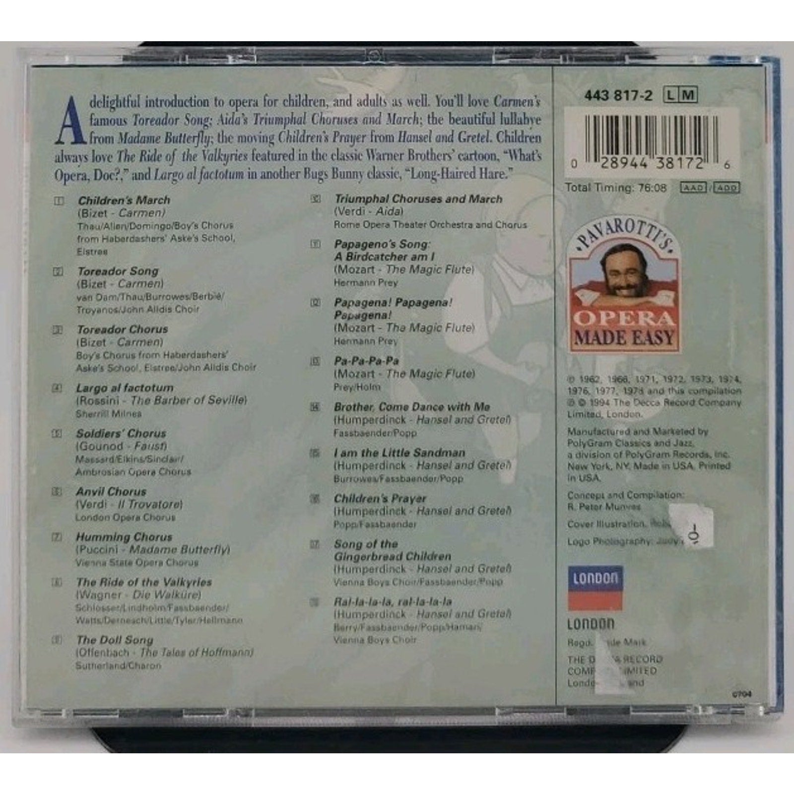 My Favorite Opera for Children by Various (CD, 1994)