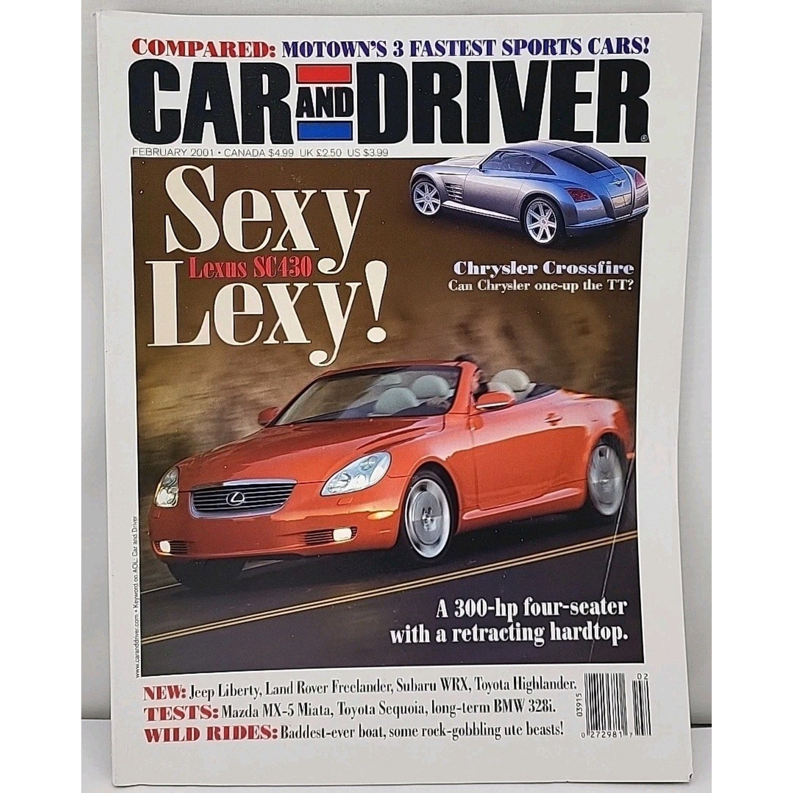 Car And Driver Magazine - February 2001 - Volume 46 Number 8