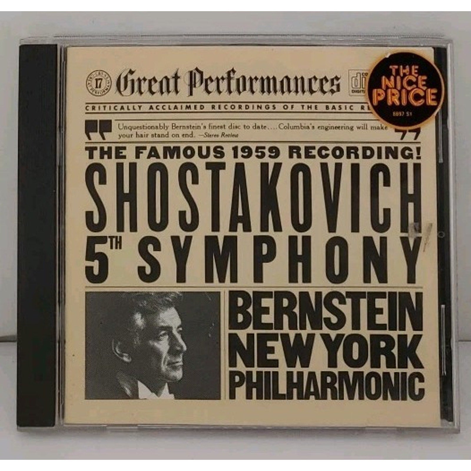 Shostakovich CD 5th Symphony - 1959 Leondard Bernstein Recording NY Philharmonic