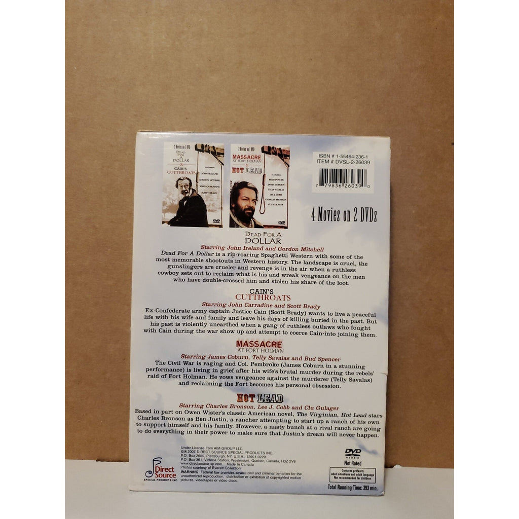 Dead For A Dollar / Cain's Cutthroats / Massacre at Fort Holman / Hot Lead DVDs