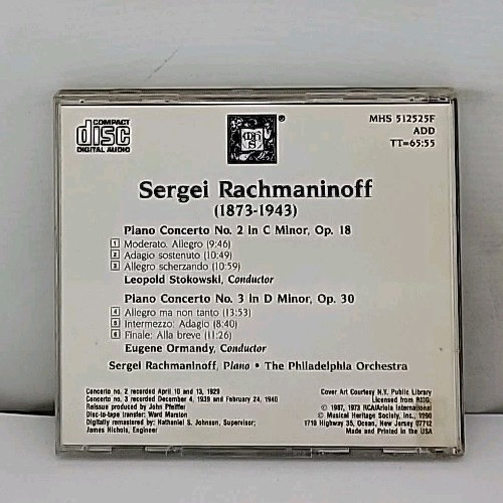 Sergei Rachmaninoff Piano Concerti Nos. 2 And 3 CD