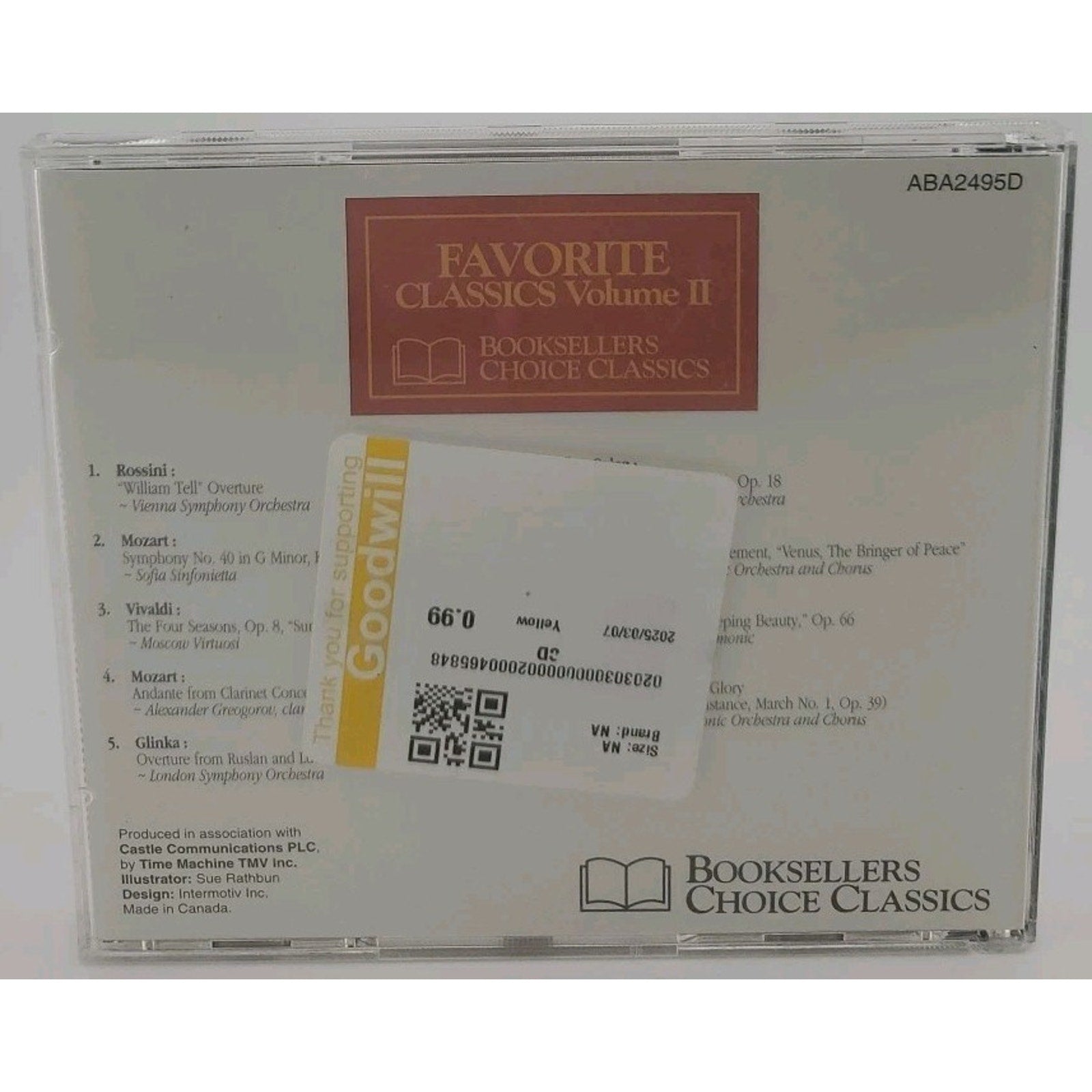 Favorite Classics Volume II - Booksellers Choice Classics - CD