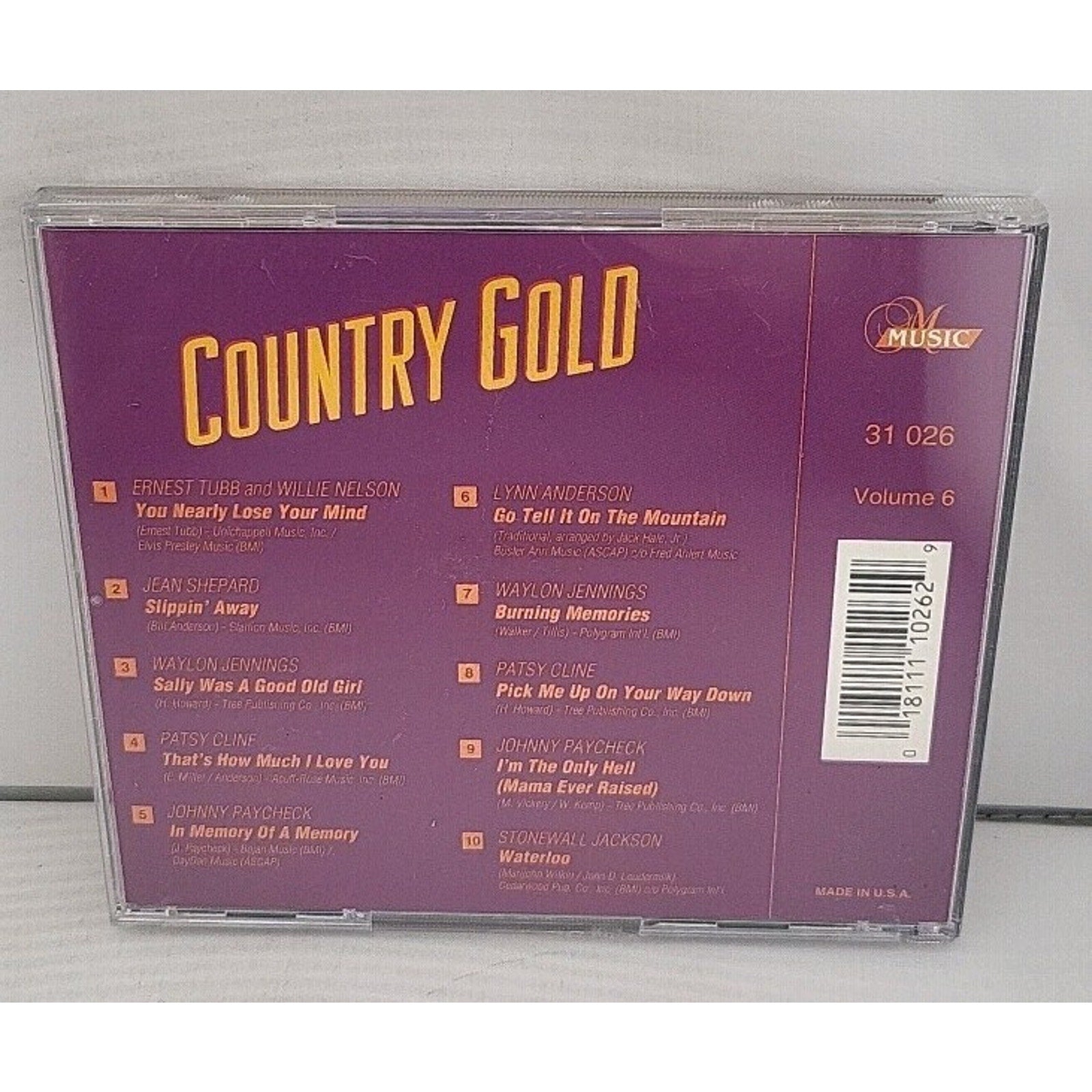 Country Gold Volume 6 CD Various Artists Tubb Nelson Jennings Cline