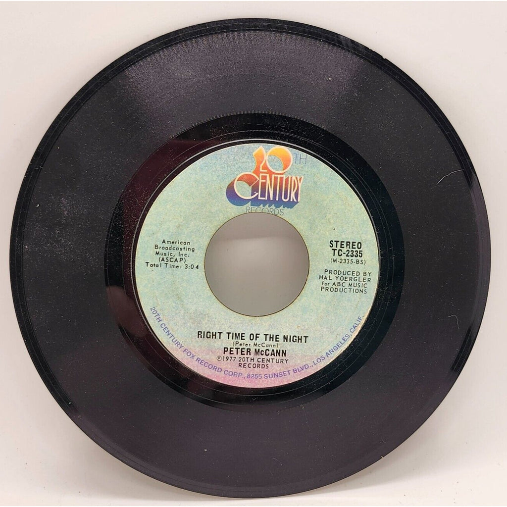 Do You Wanna Make Love / Right Time of the Night by Peter McCann (Record)