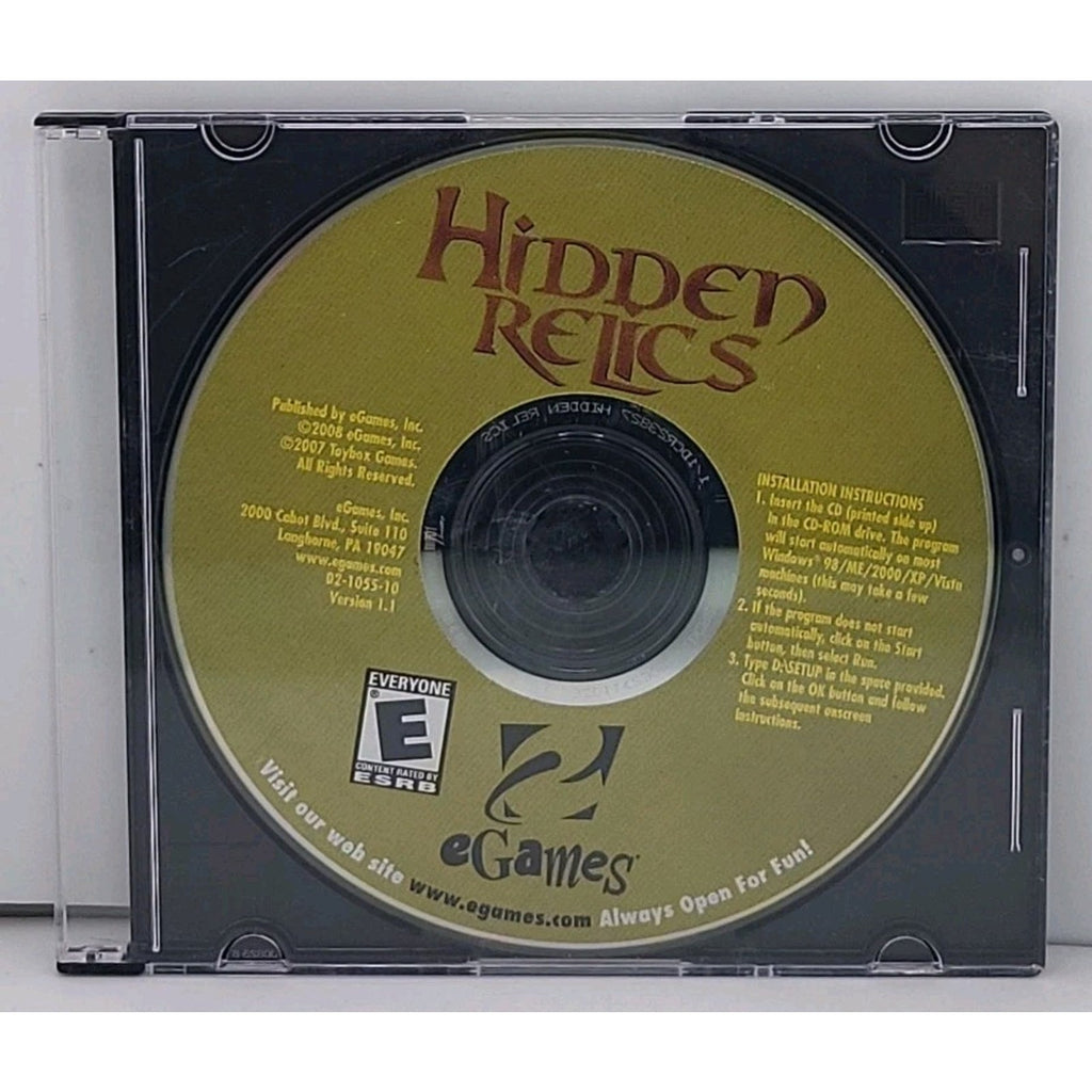 Hidden Relics (PC, 2008) *Disc Only*