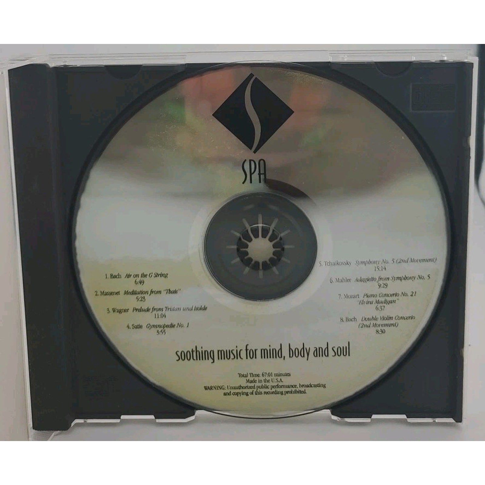 Spa Soothing Music For The Mind CD