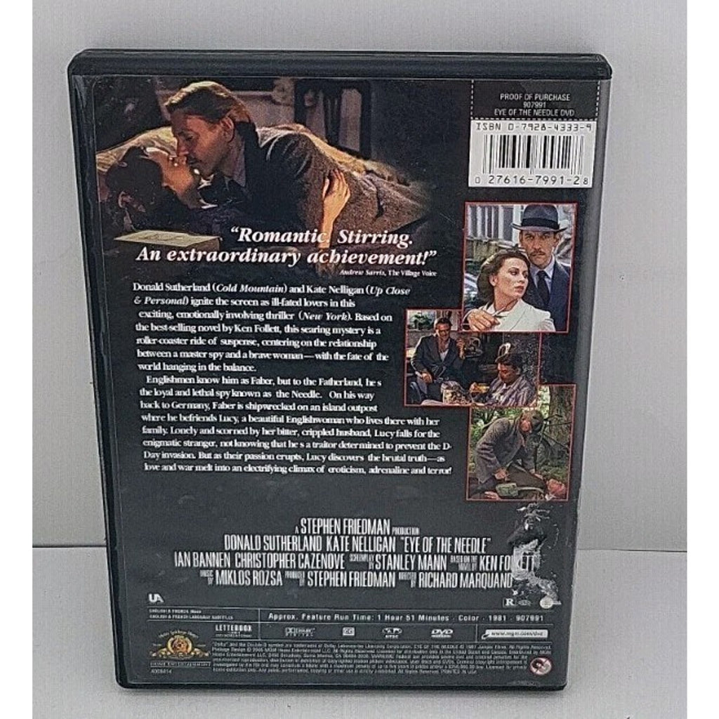 Eye of the Needle (DVD, 1981)