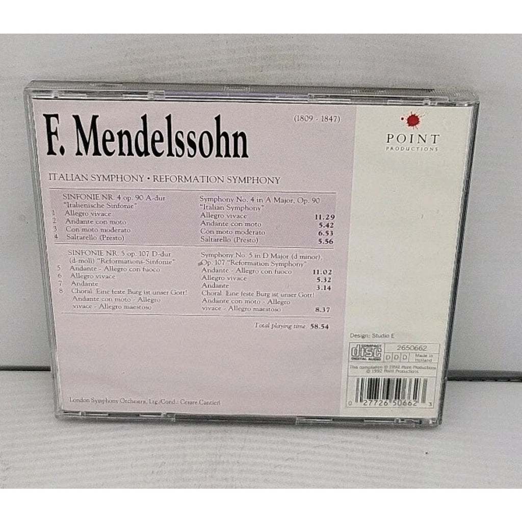 Italian Symphony / Reformation Symphony - Audio CD By Mendelssohn