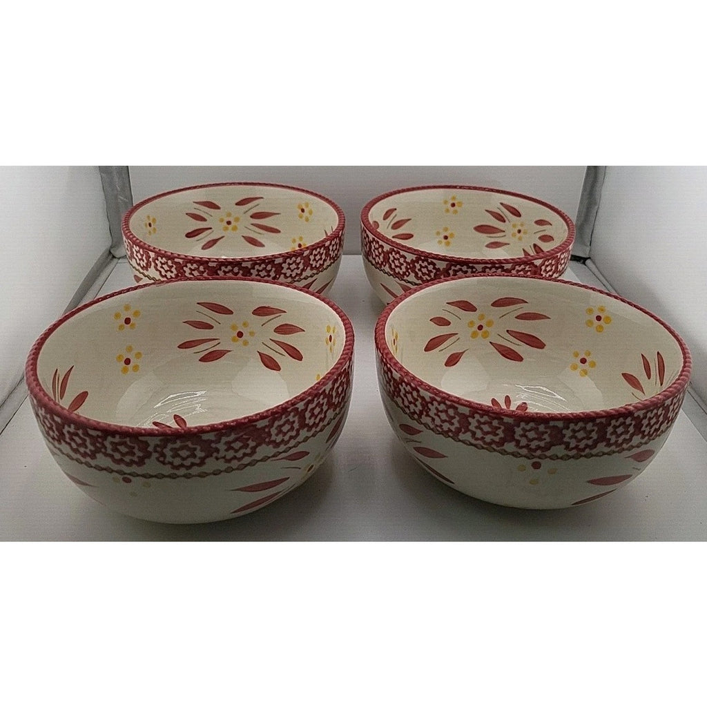 Temp-tations by Tara Old World Cranberry 18oz Bowls Set of 4