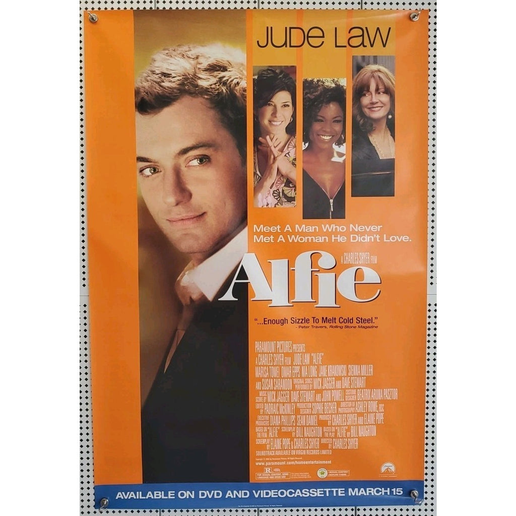 Alfie Original 2004 Double Sided 27x40 Movie Poster Jude Law DVD Poster