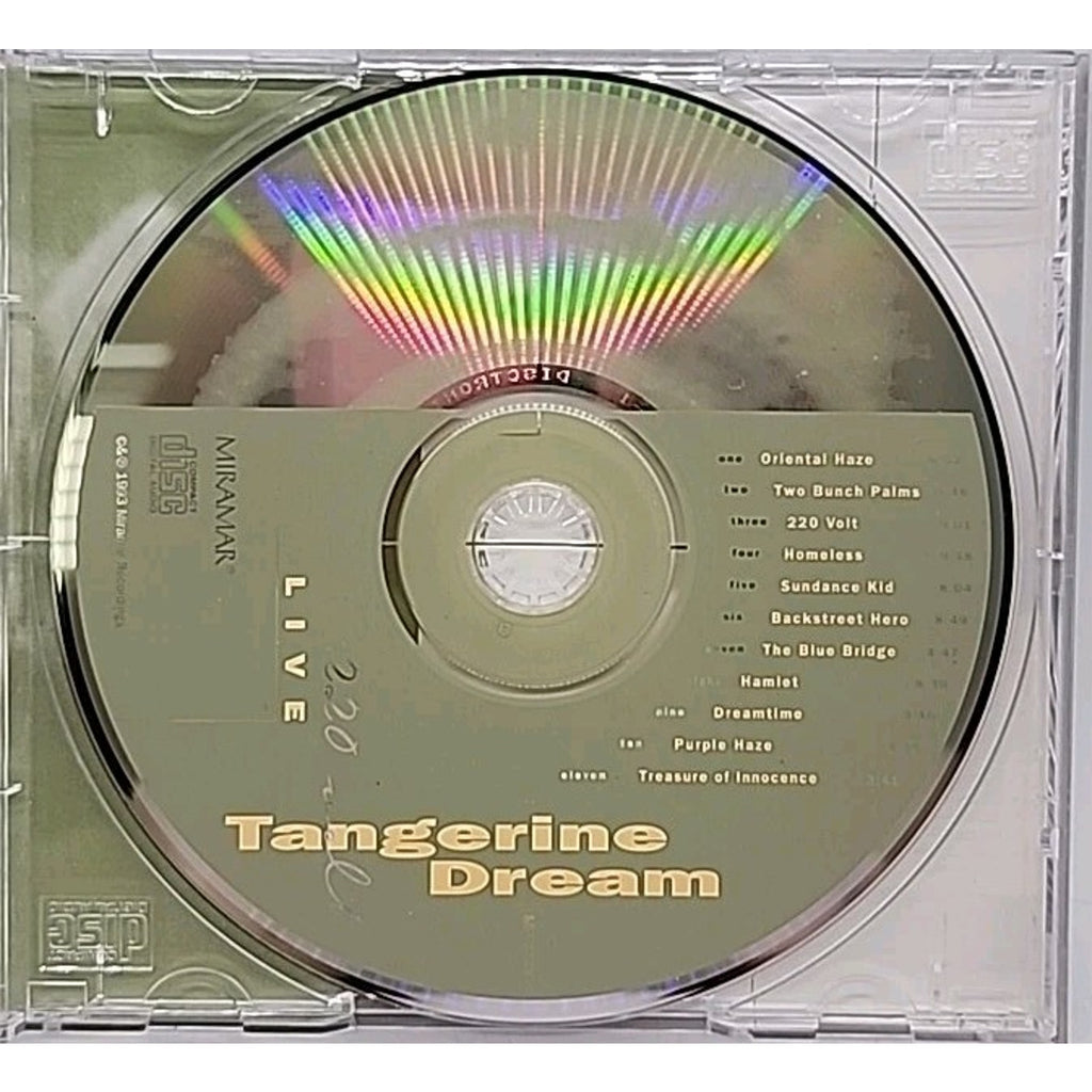 220 Volt Live by Tangerine Dream (CD, Sep-1993, Miramar)