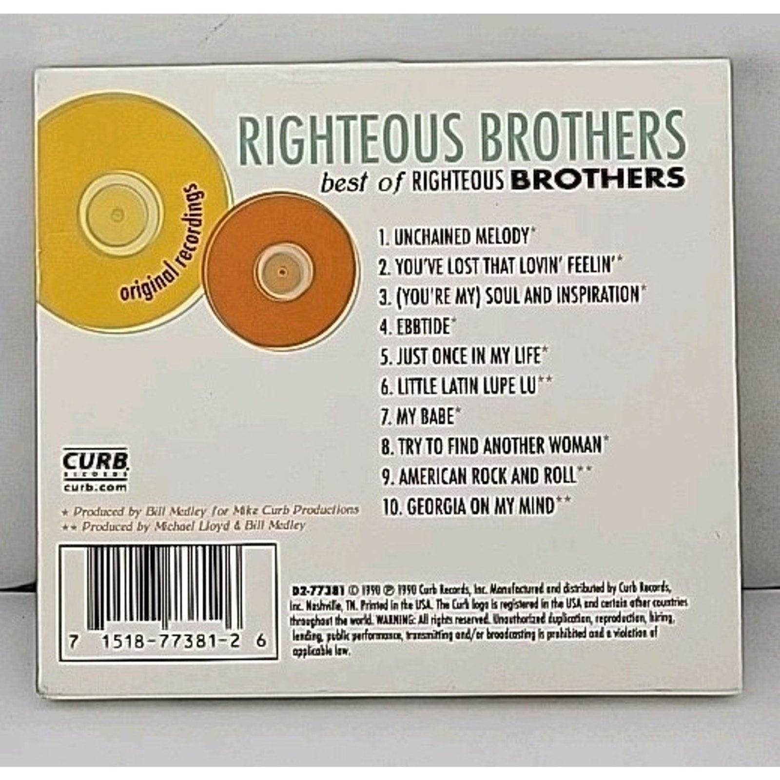 Unchained Melody by Righteous Brothers (CD, 1990)