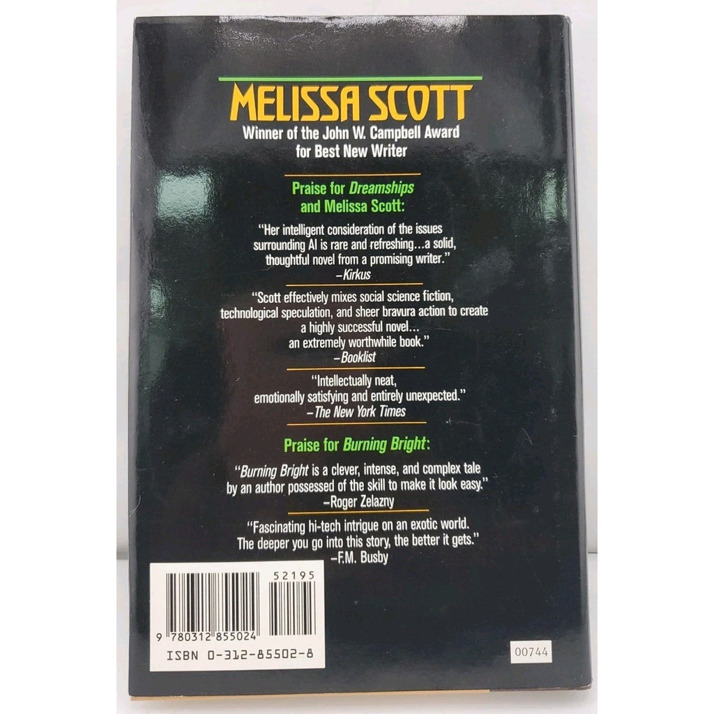 Burning Bright by Melissa Scott (1993, Hardcover)