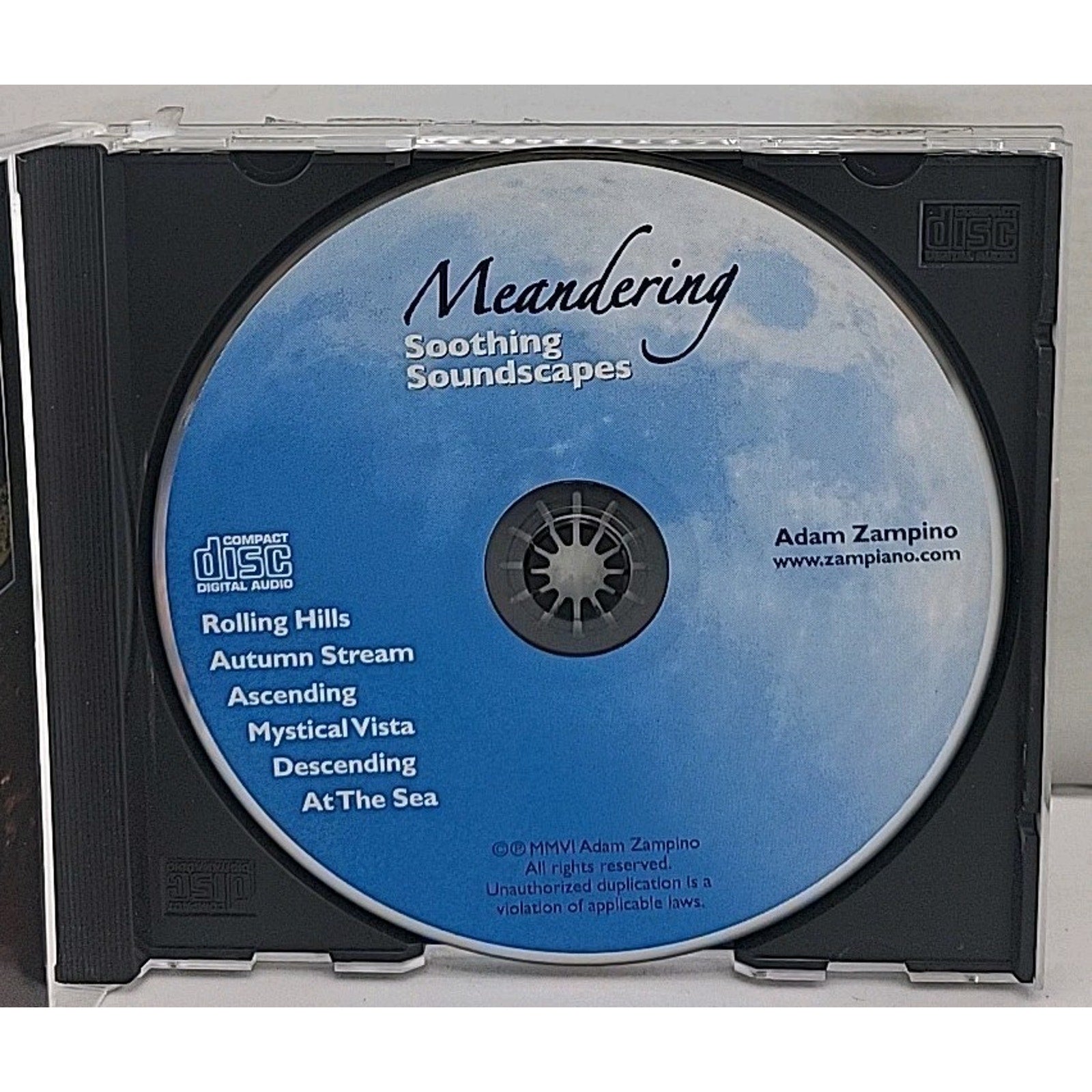 Meandering-Soothing Soundscapes by Adam Zampino (CD, 2006)