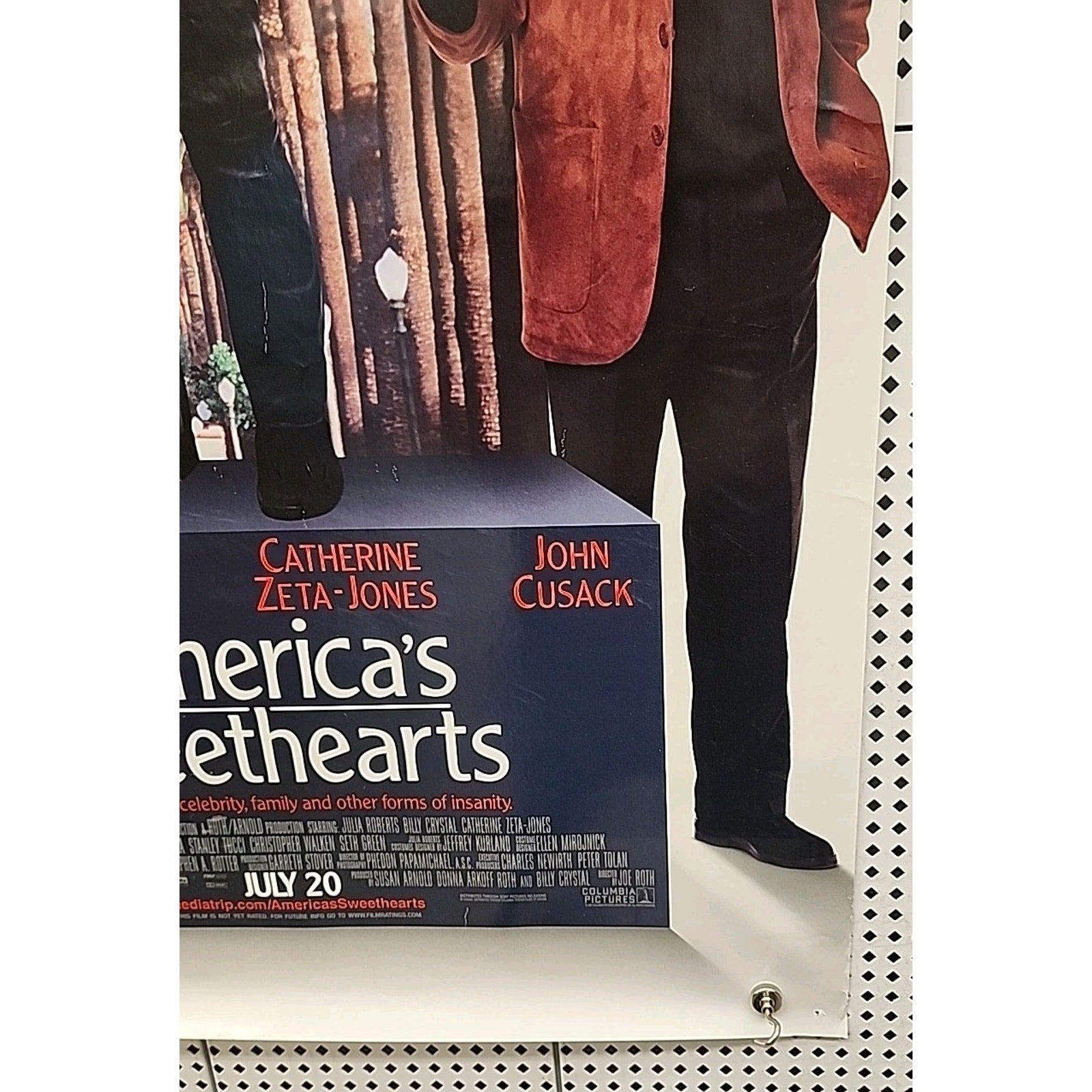 Movie Poster America's Sweethearts Original 27 x 40 Julia Roberts John Cusack