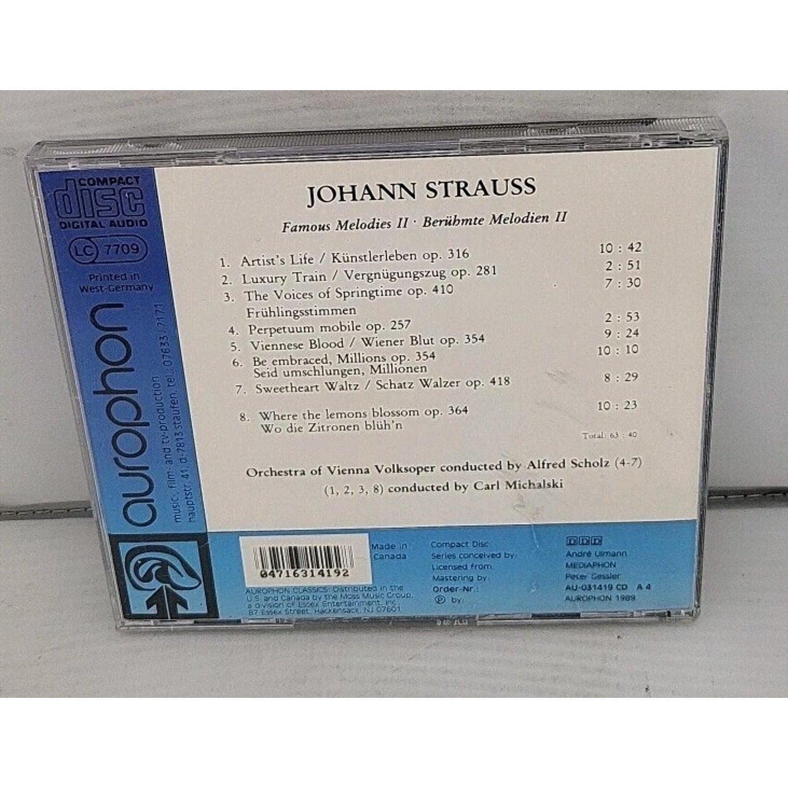 Johann Strauss, Famous Melodies II CD