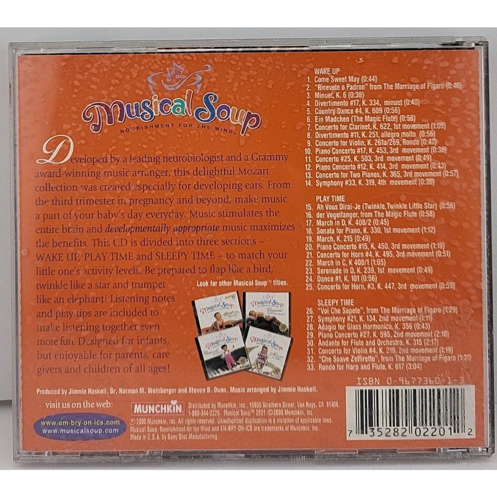 Mozart Wombsong - Audio CD By Musical Soup B62