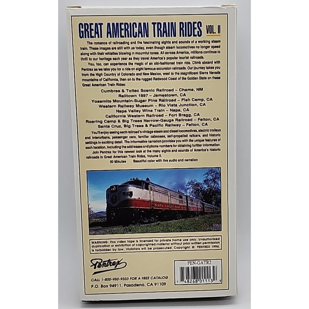 Great American Train Rides Volume I & II (VHS)