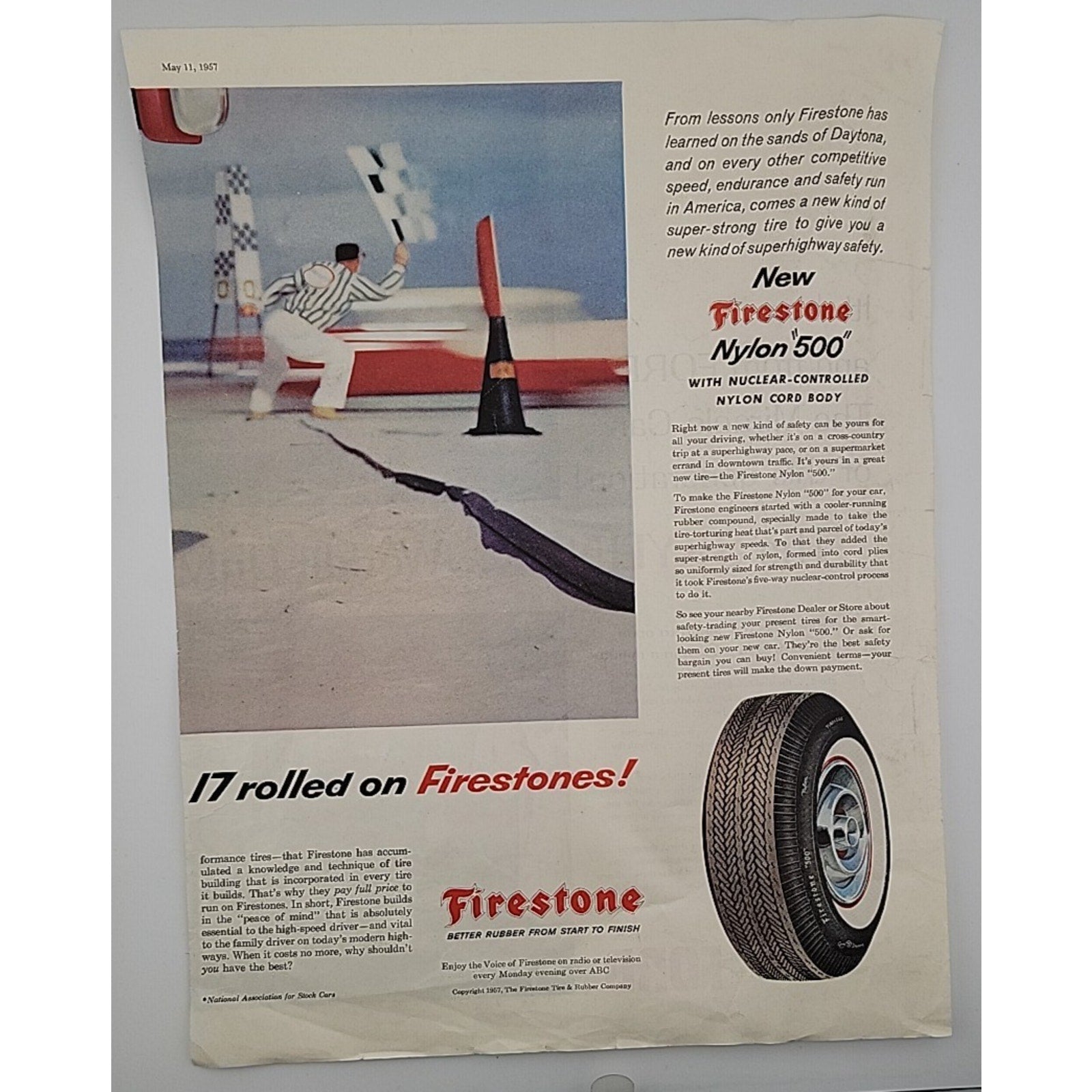 Two Page Magazine Ad* - 1957 - Ford Fairlane Skyliner