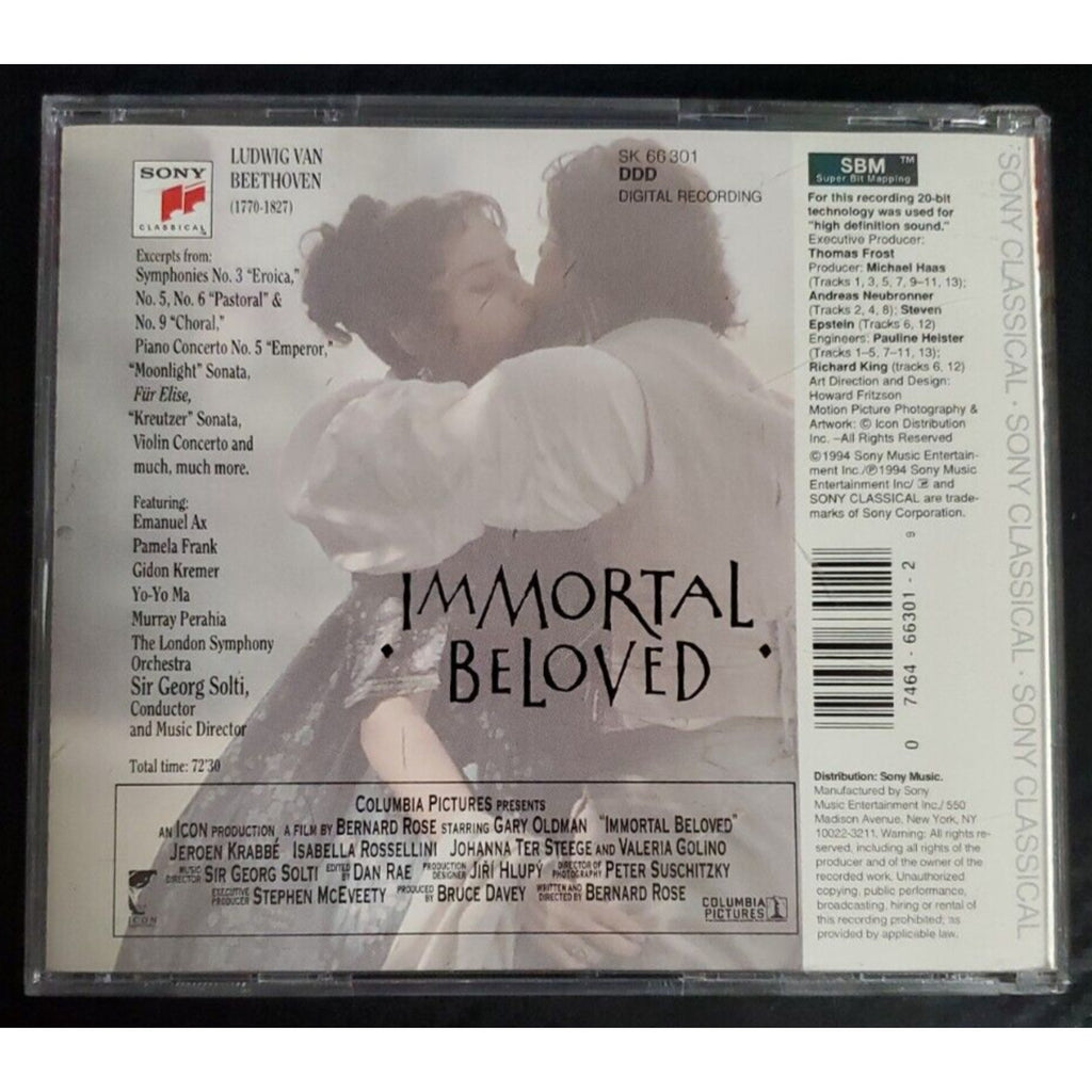 Immortal Beloved Original Motion Picture Soundtrack (CD, 1994, Sony Classical)