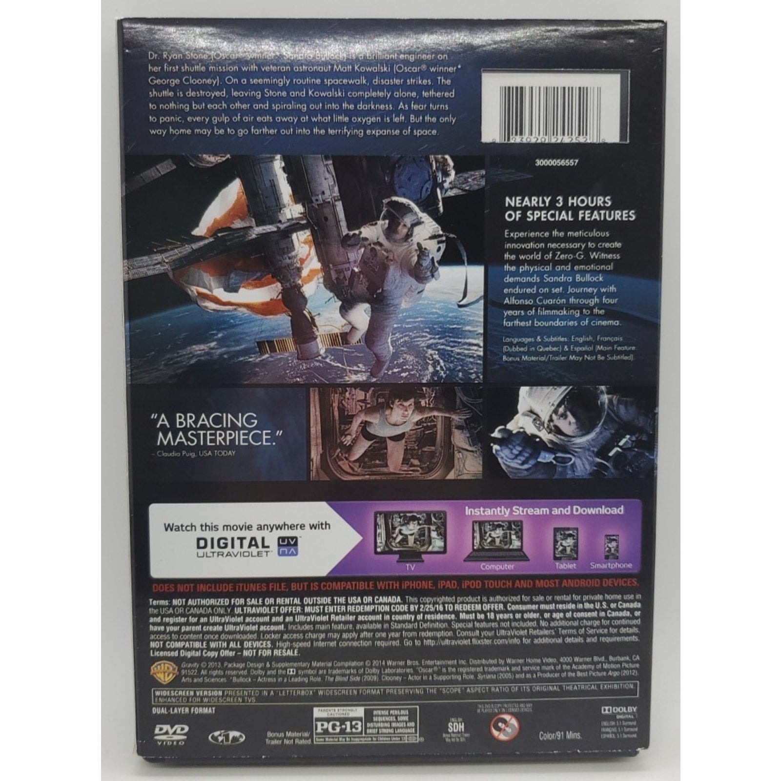 Gravity (DVD, 2013) W/Slipcover