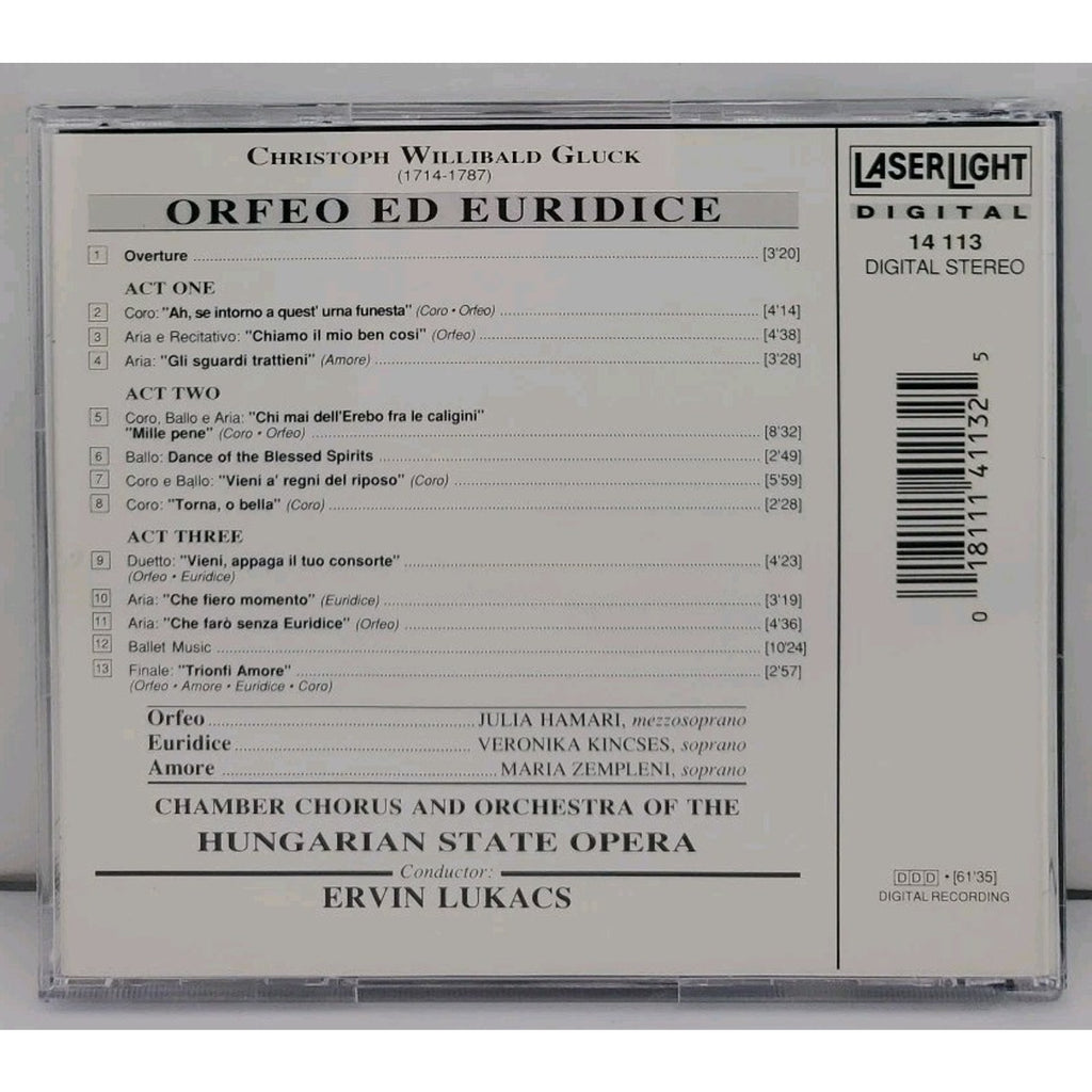 Orfeo & Eurydice-Hlts by C.W. Gluck Von (CD, 1994)