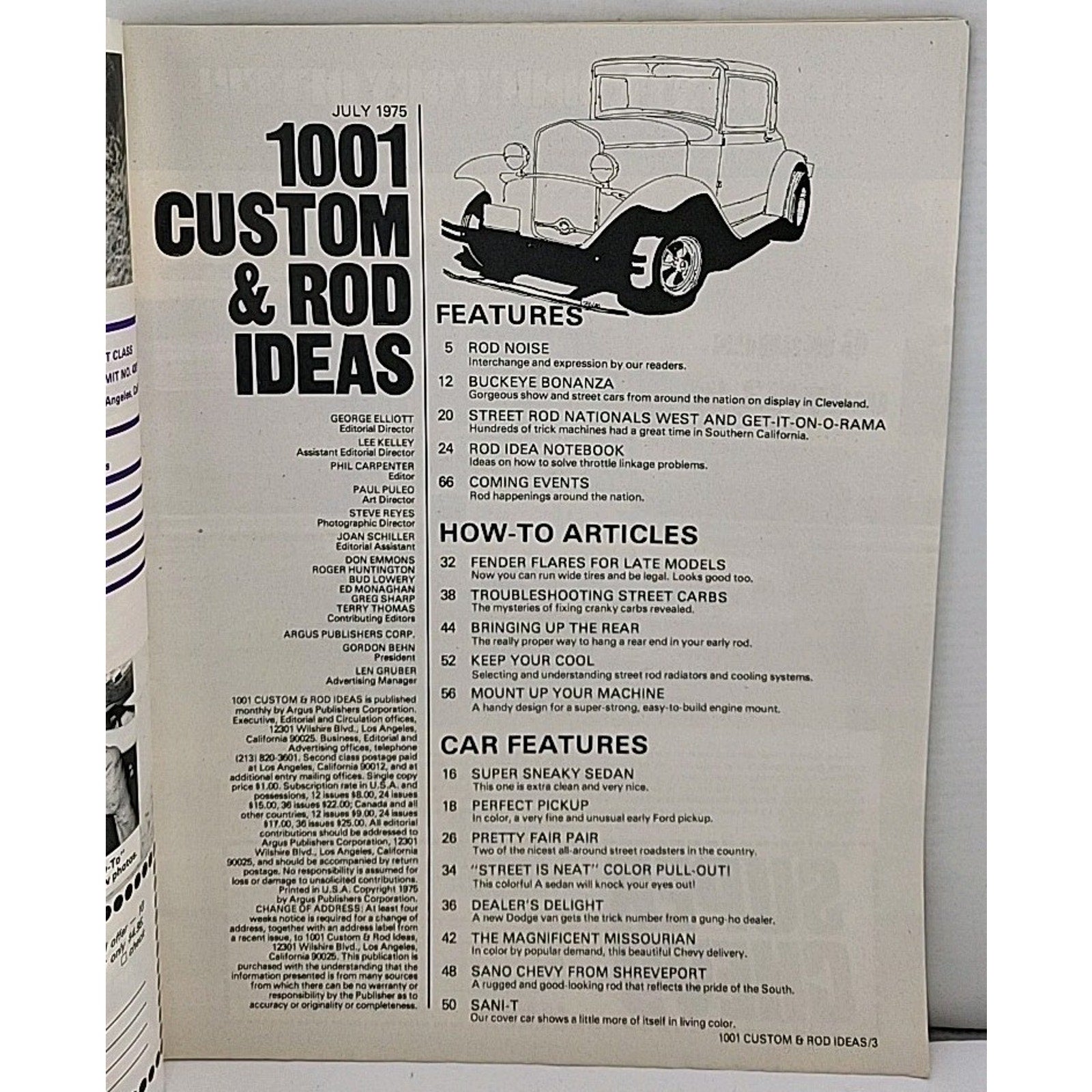 1001 Custom And Rod Ideas Magazine - July 1975