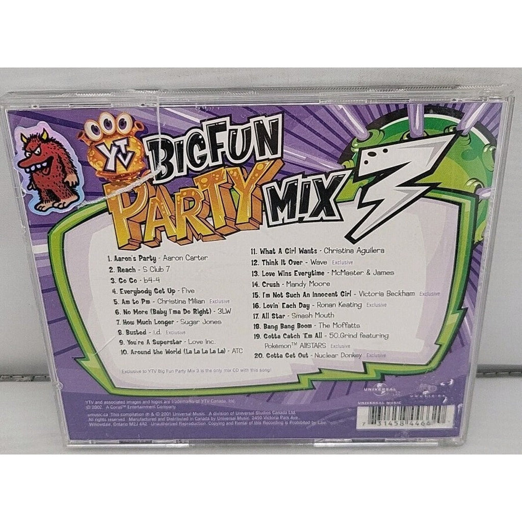 Ytv Big Fun Party Mix 3 CD