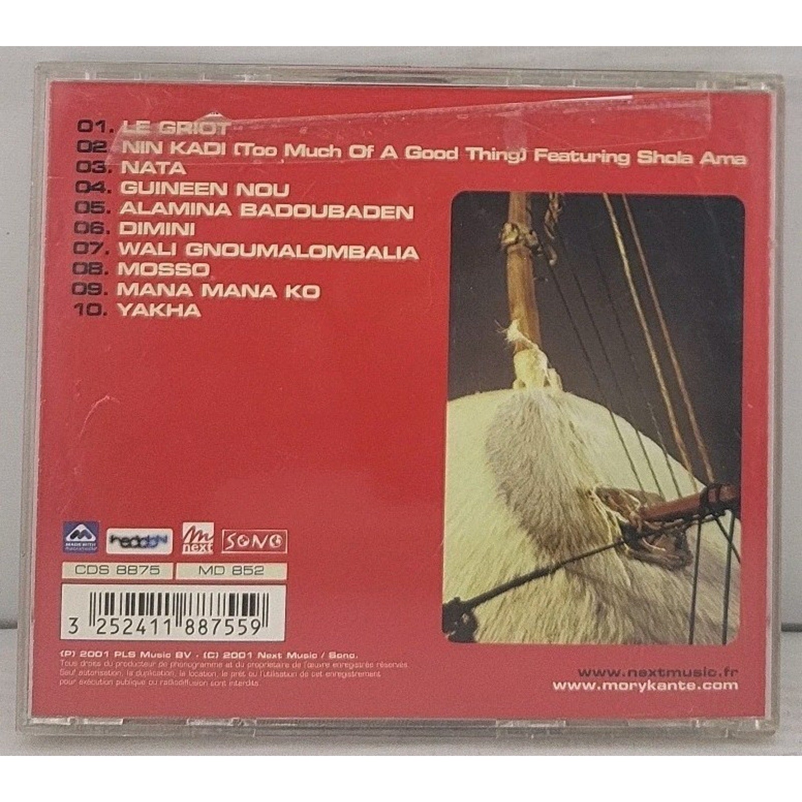 Mory Kante - Tamala Le Voyageur 2001 CD (Le Griot, Mana Mana Ko, Dimini..)