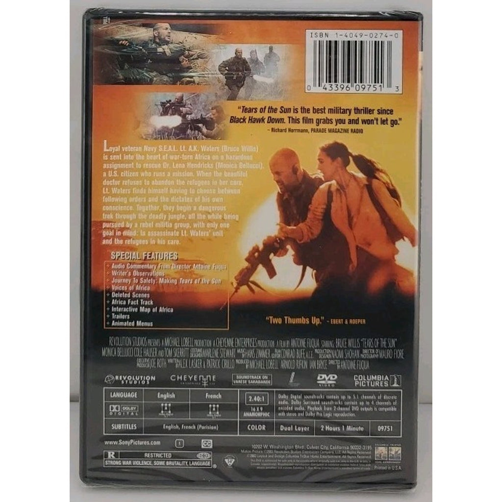 Tears of the Sun (DVD, 2003) *Brand New*