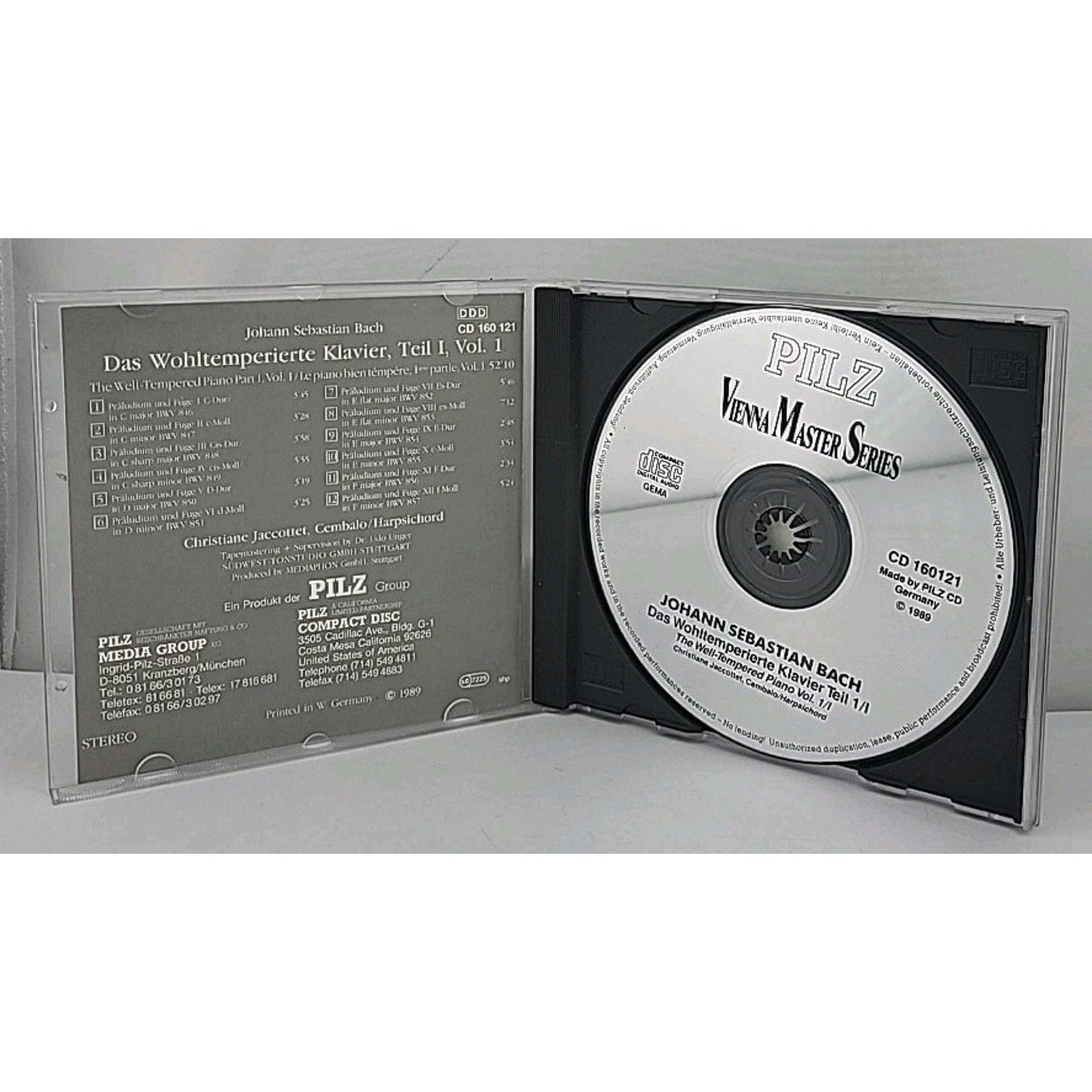 Bach: Das Wohltemperietre Kavier Teil 1/1 Vienna Master Series CD