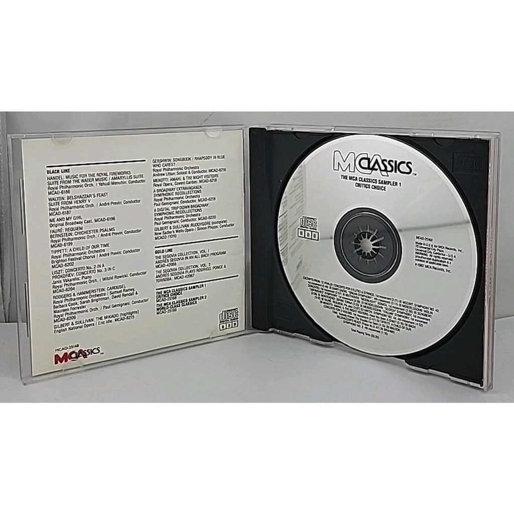 MCA Classics Sampler Critics' Choice CD Classical Various 1987 Symphony