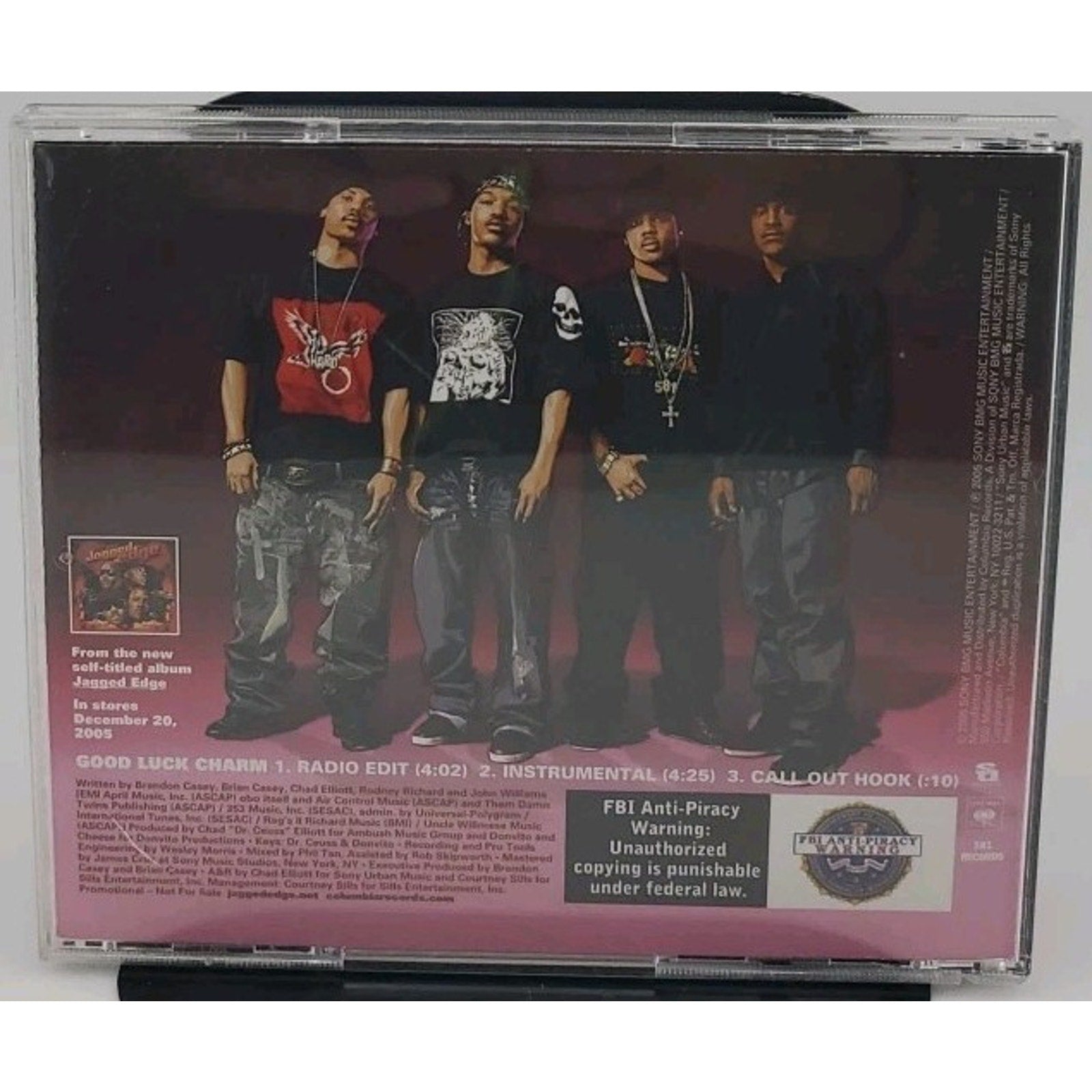 Jagged Edge Good Luck Charm PROMO CD Radio Edit/Instrumental 2005 R+B