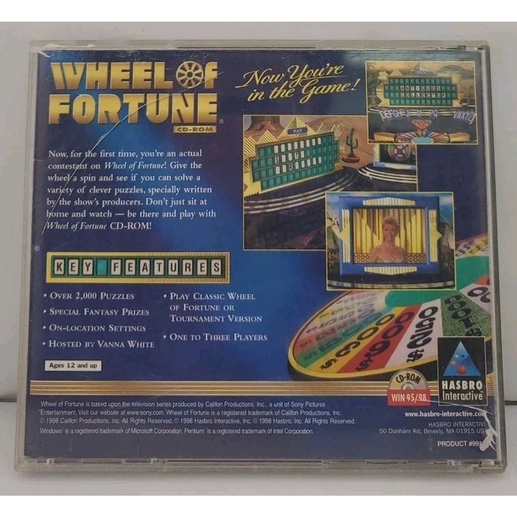 Wheel of Fortune CD-ROM Jewel Case (PC, 1999)